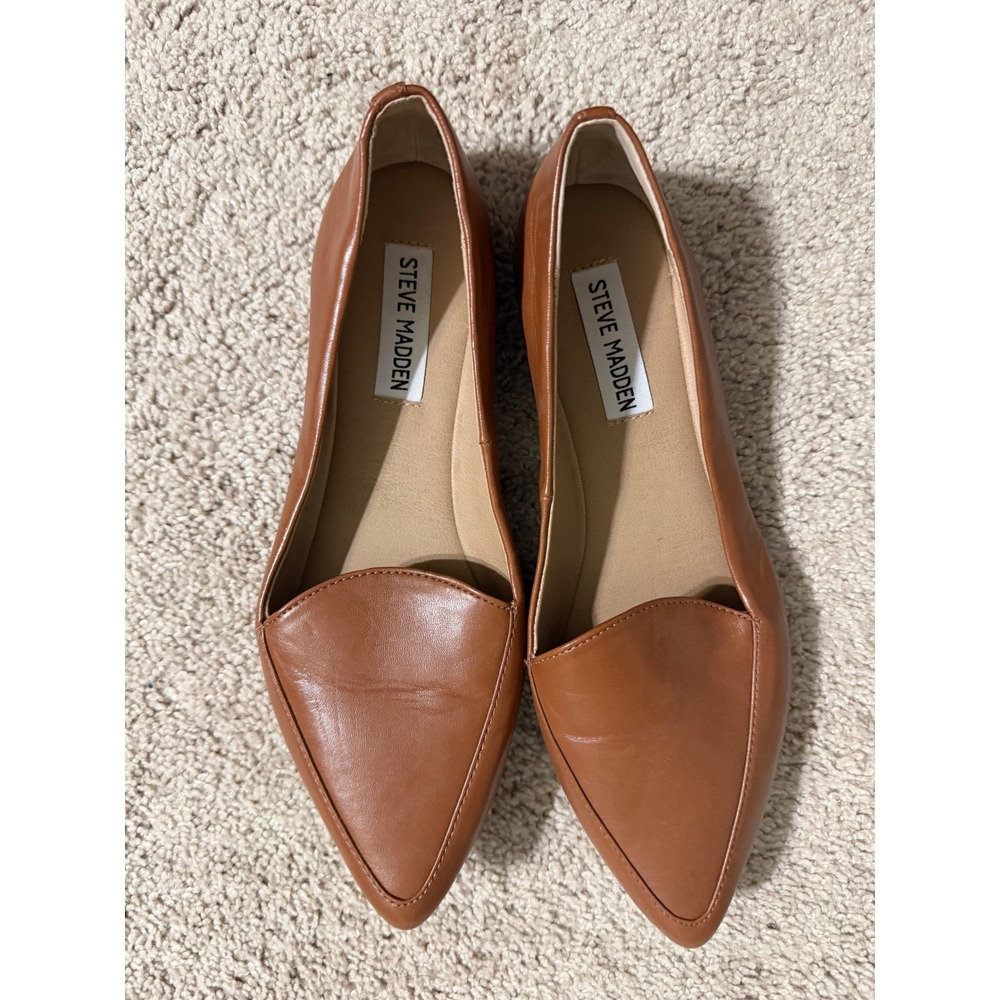 Steve Madden Tan Pointed Toe Flats